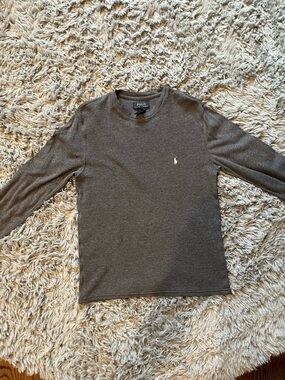 Polo by Ralph Lauren Long-Sleeve Crewneck Shirt - Dark Charcoal